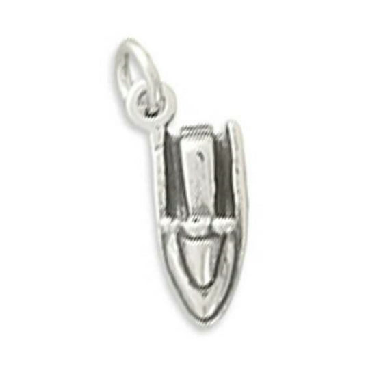Sterling Silver 20" 1mm Box Chain 3D Water Recreational Vehicle Personal Jetski Pendant Necklace