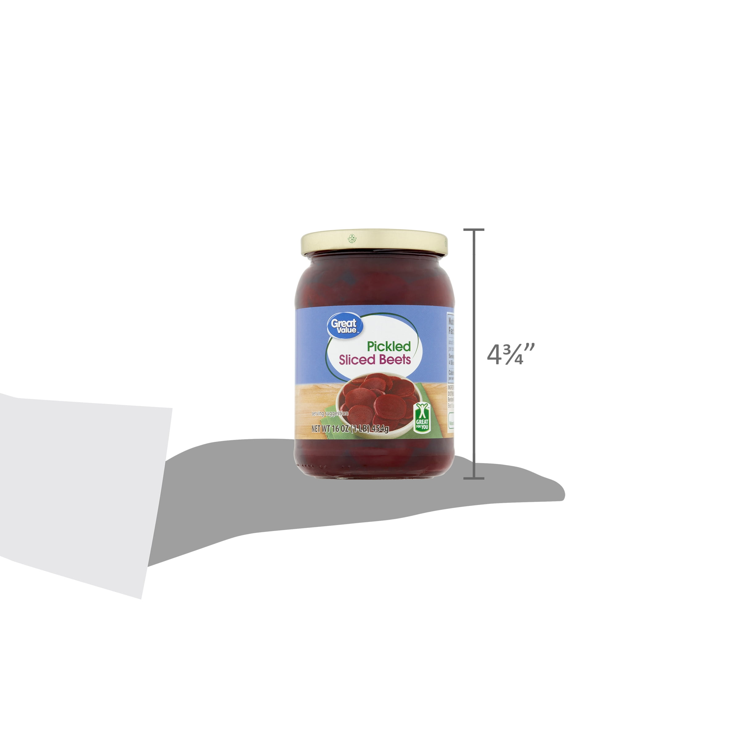 (3 pack) Great Value Pickled Sliced Beets, 16 oz