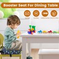 thumbnail image 4 of Dznils Asiento Booster para Mesa de Comedor, con Hebillas de Seguridad, Fondo Antideslizante, Animales Marinos Marinos, 4 of 10