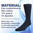 thumbnail image 3 of EMEM Apparel Women's Ladies Casual Soft Ribbed Cotton Knit Classic Mid Calf Crew Dress Hosiery Socks 5-Pack Navy 9-11, 3 of 5