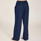 thumbnail image 3 of Pantalones anchos de lino con cintura alta y cordón para mujer: pantalones elásticos tipo palazzo para yoga, ideales para llevar con ropa informal, 3 of 7