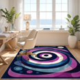 thumbnail image 3 of Design&I 3'x5' Ultra Soft Throw Mat, Shaped Funky Retro Graphic Eclectic Swirl Motif Bathroom Designer None Fluffy Washable Easy Care Indoor rug for Bedside Hallway, 3 of 7