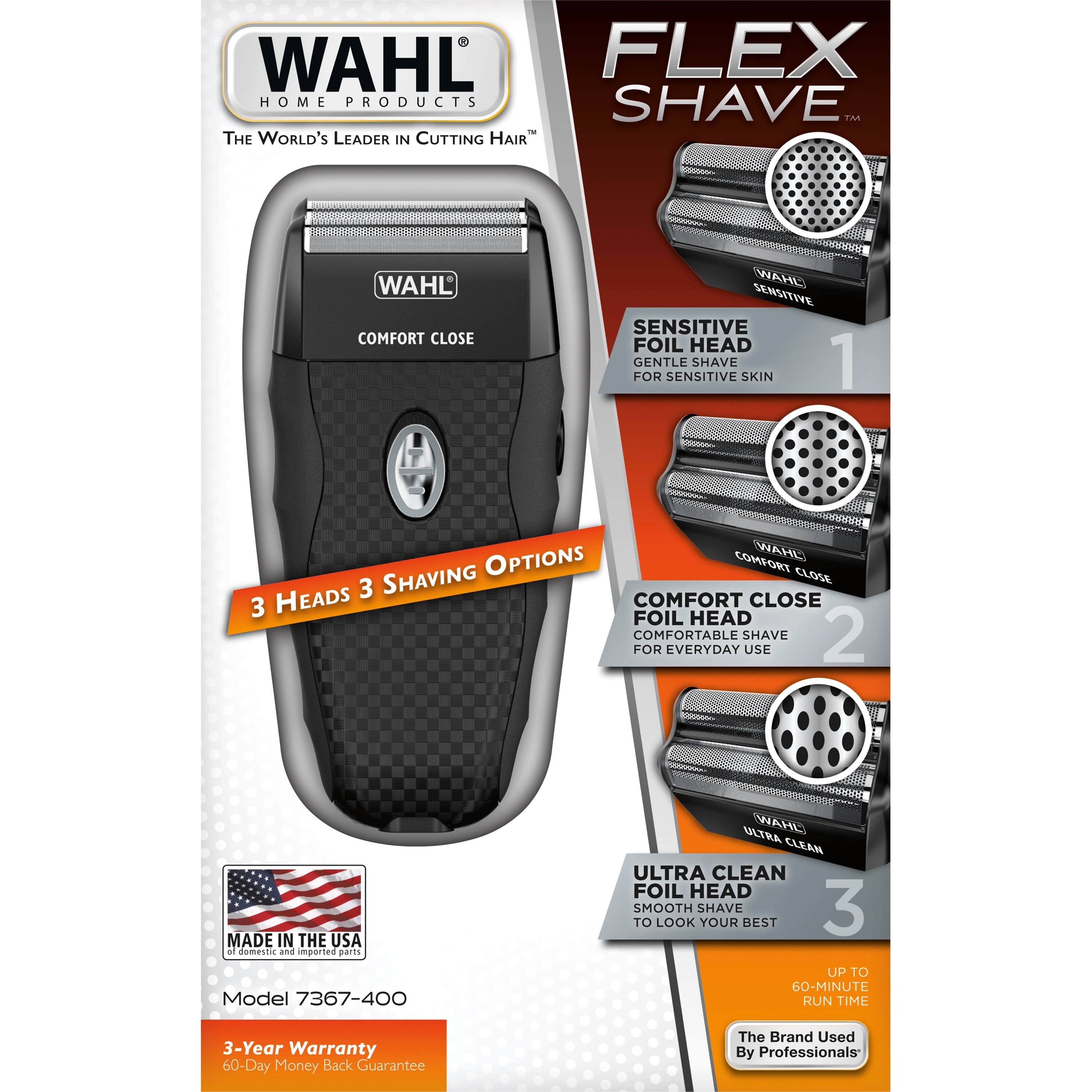 wahl flex shave rechargeable foil shaver