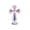 Multicolor, variant on Religious Table Figurine,Faceted Crystal Standing Cross Stable Round Base Light Reflect Craft,Faith Decor Ornament for Prayer Corner Desk Mantel Space(Clear)