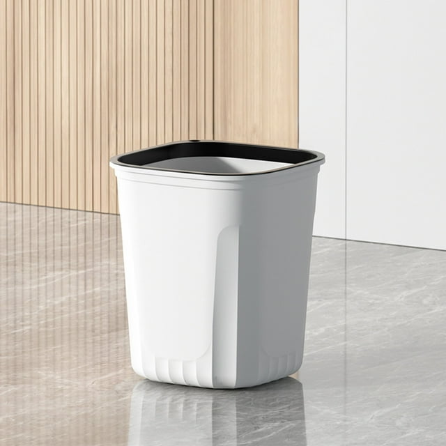 SSZMDLB under $5 Small Trash Can with Lid, Thickened Garbage Can, Large Capacity Trash Bin with Handle, Kitchen and Bathroom Waste Basket, Pressure Ring for Securing Bag, for Living Room, Toilet