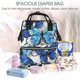 thumbnail image 5 of Fotbe Blue and White Butterflies Mochila Maternidad - Lona de Sarga Impermeable, Mochila de Pañales de Gran Capacidad con Múltiples Bolsillos y Correas Ajustables, 5 of 6