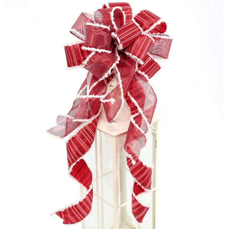 Custom satin ribbon bow gift box wrapping bow wine bottle ribbon bow  manufacturer