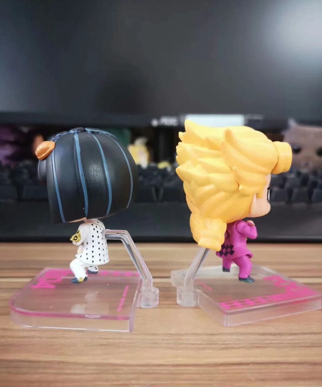 New JoJo's Bizarre Adventure Giorno Giovanna Bruno Buccellati 2PC (Q Ver) Character Anime Model Statue Action Figures Desktop Ornament Popular Decorations Fan Souvenirs Creative Gift Collectable