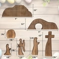 thumbnail image 4 of Nativity Scene Set, Wooden Nativity Scene Miniature Holy Family Figurines, Minimalism Boho Tabletop Christmas Manger Decorations for Indoor Home Mantel Display, 4 of 7