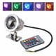 thumbnail image 4 of Worallymy Estanque Luz de inundación LED Subacuático Sumergible Foco Fuente RGB Reflector impermeable Jardín Decoración al aire libre, Plata Worallymy JD735794861, 4 of 7