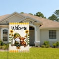 thumbnail image 2 of Jbralid Welcome Garden Gnome And Cow Sunflower Flag For Spring Summer Home Outdoor Garden Yard Door Decor 12x18 inch, 2 of 5