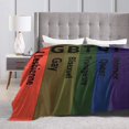 thumbnail image 4 of Pride Blanket Rainbow Progress Throw Blanket 50x40 Inches Lesbian Flag Throw for Couch Sofa Bed Travel, 4 of 5