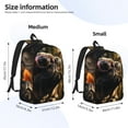 thumbnail image 3 of Lsque Pug Wearing Sunglasses Flowers Pattern Canvas Daypack, Durable Backpack, High-quality Versatile Backpack,Vintage Compact Backpack-Medium, 3 of 6