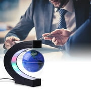 Magnetic Floating Globe,Floating Globe with LED Lights C Shape Magnetic Levitation Floating Globe World Map for Desk Decoration