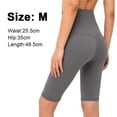 thumbnail image 2 of Hukapapa Pantalones de yoga ajustados con corte en T para mujer, color melocotón, fitness, glúteos, cintura alta, pantalones cortos de yoga, levantamiento de glúteos, entrenamiento, deportes,, 2 of 5