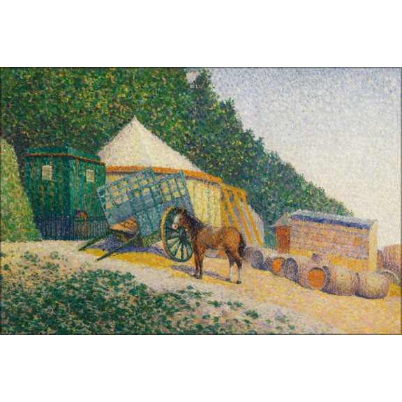 24"x36" Gallery Poster, Little Circus Camp by Albert Dubois Pillet