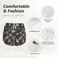 thumbnail image 4 of Pofeuu Japanese Sushi Hashi Print Women's Athletic Shorts Running Workout Shorts Tummy Control Quick Dry Gym Shorts with Pockets Double layer sports shorts-Small, 4 of 7