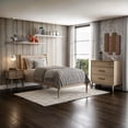 thumbnail image 3 of Camaflexi Mid Century Panel Bed Twin Size Light Oak, 3 of 8