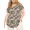 Green and Pink leaves, variant on Cuteduck Women Plus Size Tops Short Sleeve Shirts Casual Floral Print Chiffon Blouses Loose Flowy Crewneck Pleated TopοΌ1X-5XοΌ