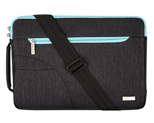 MOSISO Laptop Shoulder Bag Compatible with MacBook Pro/Air 13 inch Rose Carrying Briefcase Sleeve Case with Trolley Belt 13-13.3 inch Notebook Computer