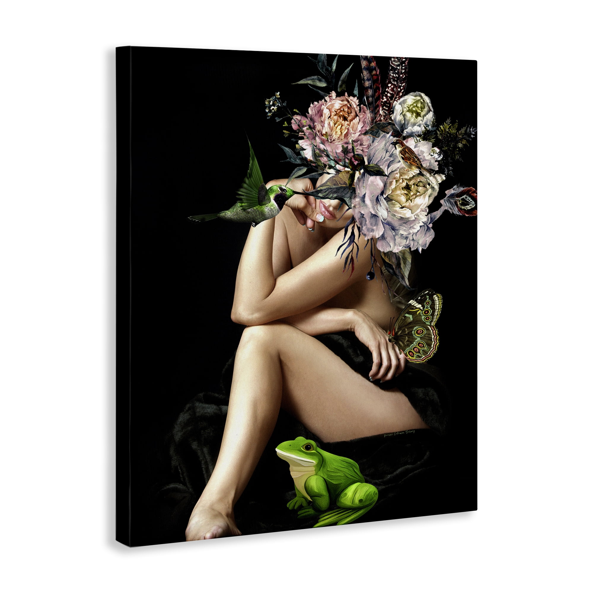 Stupell Industries Midnight Elevations Portrait Abstract Painting Wrapped Canvas Art Print Wall Art, 16 x 20