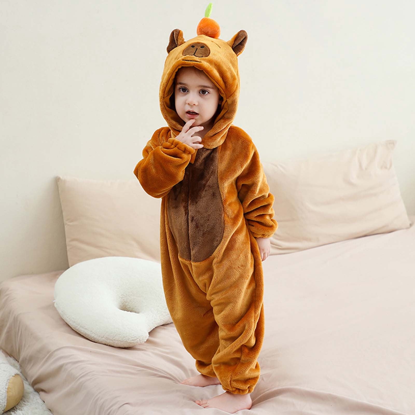 Christmas Bodysuit Holiday Party Outfit Soft Hooded Romper Jumpsuit For Baby Boys Toddler Winter Playwear