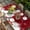 DarkRed, variant on Red Snowman Christmas Table Cloths for 3 Foot Rectangle Tables, Gifts Xmas Tree Winter Snowflake Patio Waterproof Elastic Fitted Tablecloths, Washable Rectangular Table Cover for Camping