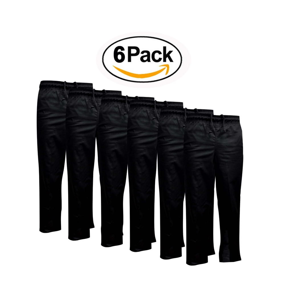 NATURAL UNIFORMS BLACK CHEF PANTS SIZES XS5XL