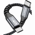thumbnail image 1 of LujingZ USB C to Micro USB Cable 1.6FT, OTG USB Type C to Micro Nylon Braided Compatible with Galaxy S7 S6, PS4, MacBook Pro/Air, Pixel, LG and Micro USB Devices, 1 of 1