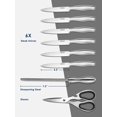 thumbnail image 2 of Knife Set 17 Pieces Stainless Steel Hollow Handle Cutlery Block Set, 2 of 7