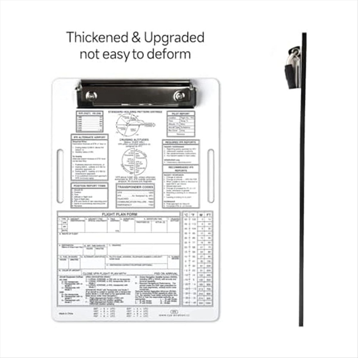 IFR Pilot Clipboard,Upgraded Aluminum Knee Pad Aviation Metal Clip