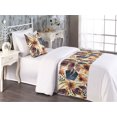 thumbnail image 2 of Geometric Floral Bed Runner Set, Spots and Hexagon Ornamented Springtime Garden Flowers Print, Decorative Bedding Scarf & a Pillow Sham for Hotels Homes, Twin, Pistachio Green Eggshell, by Ambesonne, 2 of 3