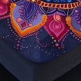 thumbnail image 4 of Mandala Fitted Sheet Set with Pillowcase Adult Bohemian Bedding Sets Home Textiles,Queen (60"x80"), 4 of 5