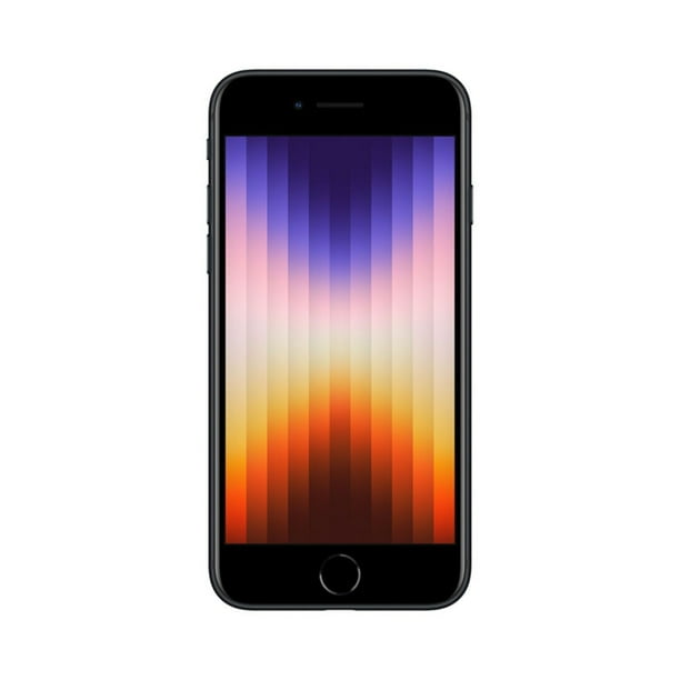 Reacondicionado Apple iPhone SE (3rd Gen) A2595 (Totalmente desbloqueado) 64GB Medianoche (Grado A)