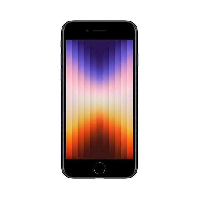 Reacondicionado Apple iPhone SE (3rd Gen) A2595 (Totalmente desbloqueado) 64GB Medianoche (Grado A)