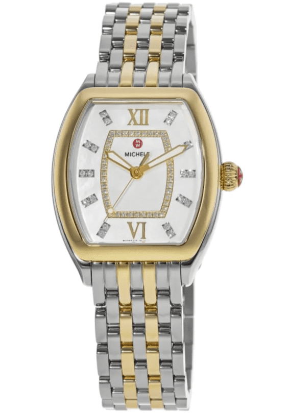 Michele
 Revele Stainless Steel, Mother-Of-Pearl & Diamond Bracelet Watch main image 0