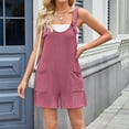 thumbnail image 5 of Awdenio Summer Casual Rompers For Women Loose Comfy Short Jumpsuits Sleeveless One Piece Beach Jumpers With Pockets, 5 of 9