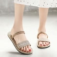 thumbnail image 2 of VerPetridure Wedge Sandals for Women Flat Shoes Imitation Straw Women's Flip Flops Outside Wear Beach Casual Sandals, 2 of 9