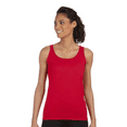 thumbnail image 2 of Gildan Softstyle Women’s Tank Top, Comfortable Semi Fit - 100 Cotton, Cherry Red, Sizes S-2XL, 2 of 5