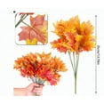 thumbnail image 2 of Artificial Maple Leaves Branch,Fall Leaf Branches for Thanksgiving Wedding or Home Vase Decoration Adds Autumn Warmth to Any Room, Fall Leaf Decor, Maple Branch Decoration,Orange,1PC, 2 of 8