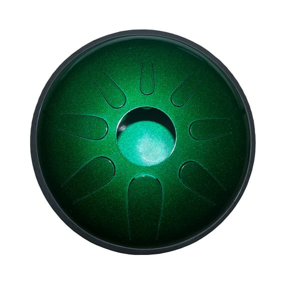 Idiopan Domina 12-Inch Tunable Steel Tongue Drum with Pickup - Emerald Green