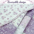 thumbnail image 4 of Cozy Line Love of Lilac Patchwork Cotton Quilt, Twin - Reversible 68x86 inches (2 Count), 4 of 7