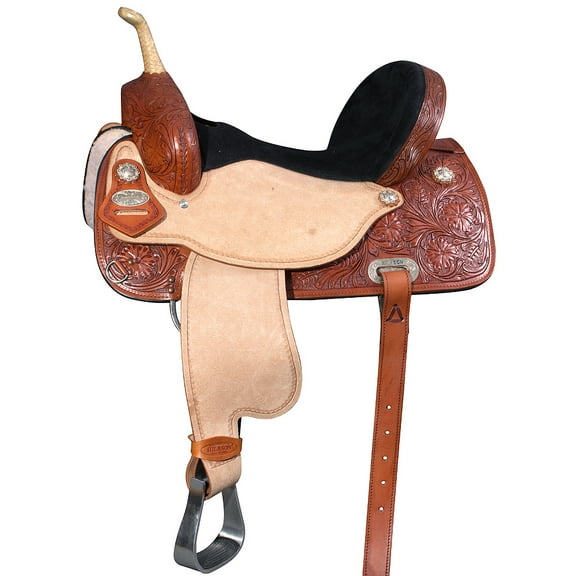17 In Western Horse Saddle Hilason In American Leather Flex Tree Barrel Trail