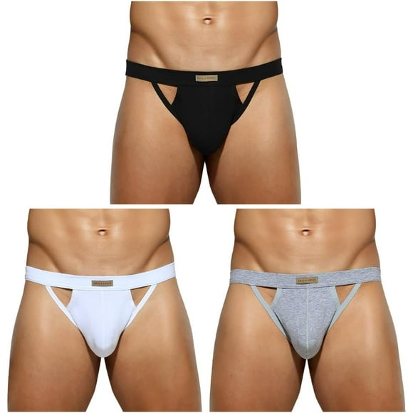 Men's Athletic Supporter Stretch Underwear Mesh Jock Strap Multipack