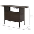 Best Choice Products Outdoor Patio Wicker Bar Counter Table w/ 2 Steel