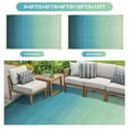 thumbnail image 6 of SUNDEREY Outdoor Rug 8'x10', Waterproof Reversible Plastic Straw Mat for Patio, RV & Camping - Lightweight All-Weather Carpet for Porch, Backyard & Deck, Teal, 6 of 8