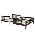 thumbnail image 3 of DEALTOPS Full-Over-Full Bunk Bed with Storage and Stairway for Bedroom, Dorm, Wood Bunk Bed, Espresso, 3 of 9