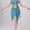 Blue, variant on Women Mesh Sequin Belly Dance Skirt Performance Costume Ballroom Dancewear