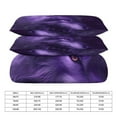 thumbnail image 2 of 3 Pcs Soft Bedding Set, Includes 1 Duvet Cover with Zipper And 2 Pillow,Shams Purple Wolf Twin(86"x70"), 2 of 8