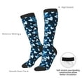 thumbnail image 4 of Yiaed Ice Blue Heart Print Great elasticity Adult Stockings Sports socks for Men and Women, 4 of 6